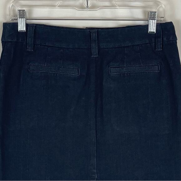 LOFT Blue Denim Cotton Blend Dark Wash Boho Cottage Jean Skirt NWOT Size 4P - Picture 5 of 10
